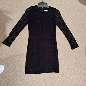 Vintage Isabel Marant Black Long Sleeve Dress Lace Mini Dress
